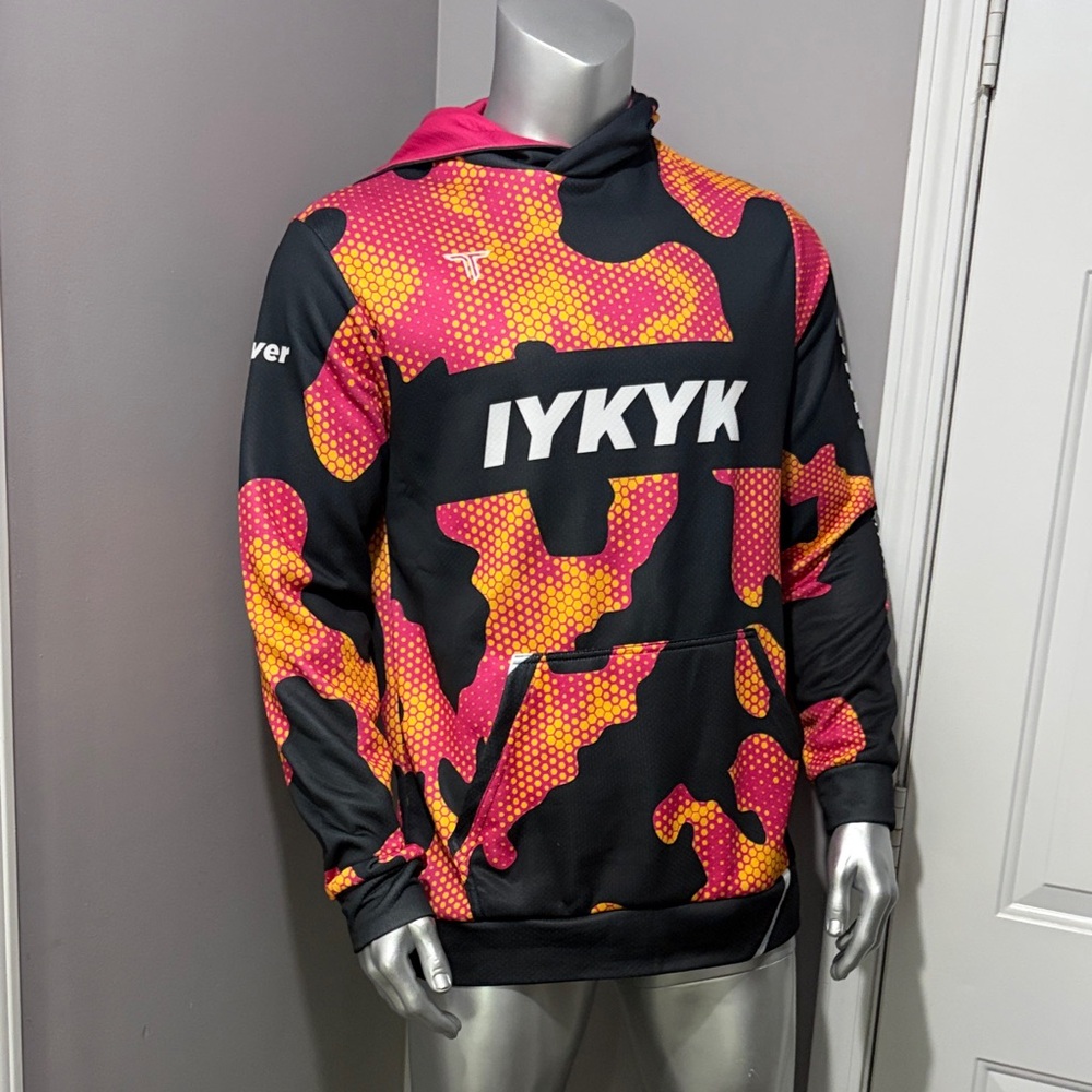 IYKYK Black and Pink Graphic Hoodie